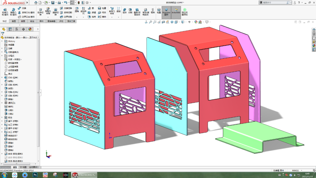 用SolidWorks把立方體轉(zhuǎn)換成鈑金機箱1.png