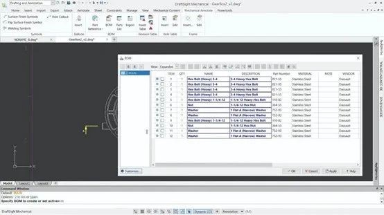 SOLIDWORKS 2024明細表