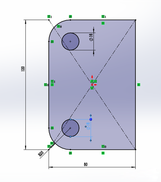 SOLIDWORKS繪制如圖所示的草圖