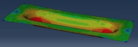 Abaqus沖壓過程應(yīng)力分布云圖