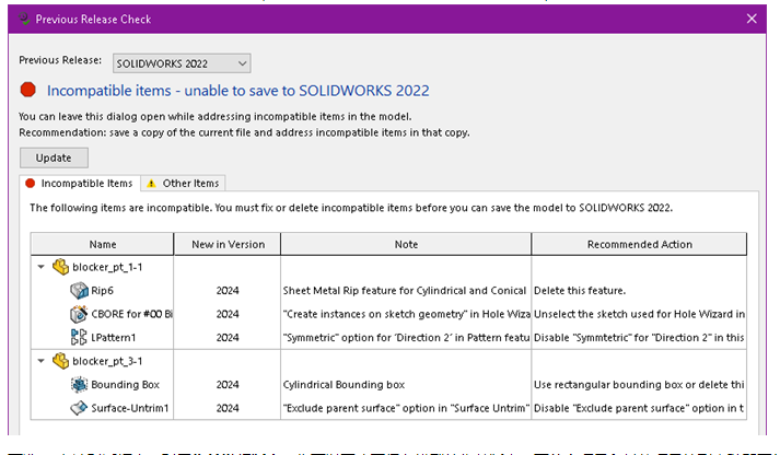 SOLIDWORKS 2024 如何保存為以前的版本